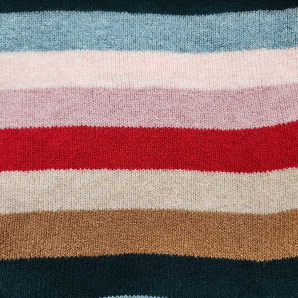 New women's Gap happy stripe CashSoft crewneck colorful stripe sweater - Picture 6 of 11